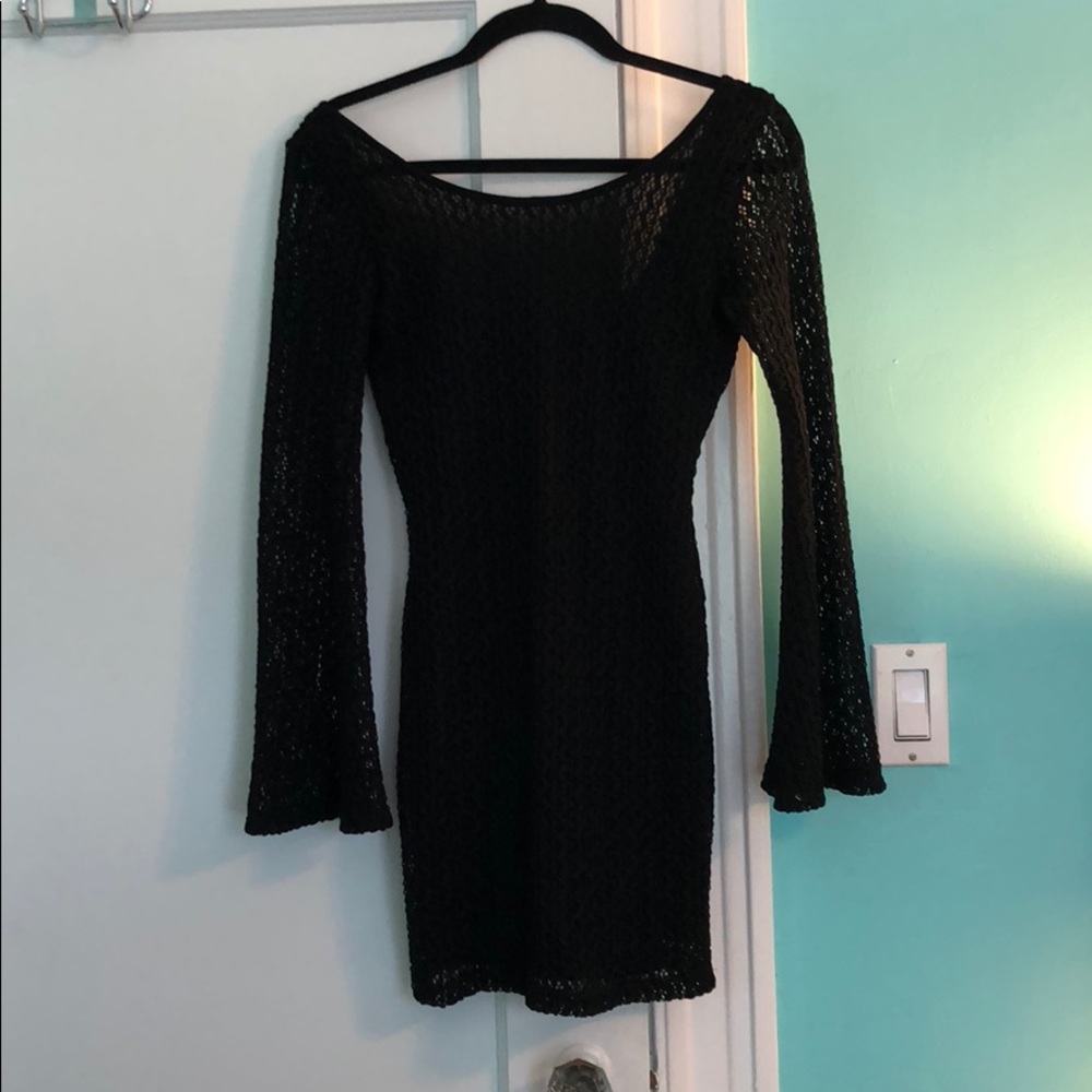Black tight dress